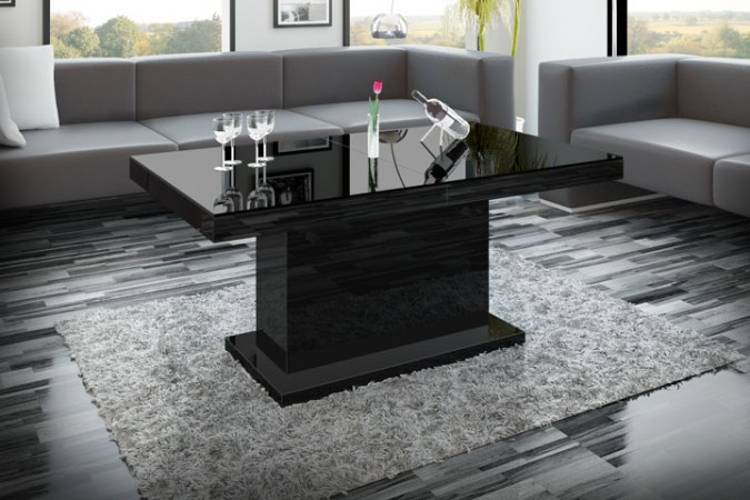 MATERA LUX coffee table (high gloss/super matt/wood-like decor)